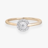 Pierścionek złoty z diamentami