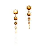 Kolczyki srebrne z bursztynem Miodowa