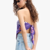 Chusta jedwabna Kwiaty Nocy Bratki