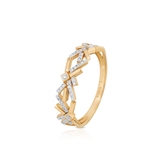 Pierścionek złoty z diamentami