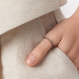 Pierścionek złoty z brązowymi diamentami Karmelowa