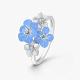 Pierścionek srebrny Kwiaty Nocy