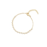 Bransoletka srebrna pozłacana z cyrkoniami