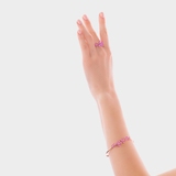 Bransoletka srebrna Kwiaty Nocy Różowy Bez