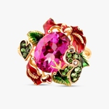 Pierścionek złoty Kwiaty Nocy Anturium