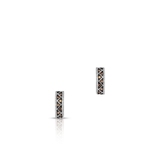 Kolczyki białe złoto z brązowymi brylantami