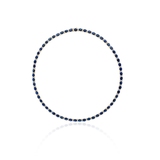 Naszyjnik złoty z szafirami i diamentami