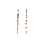 Kolczyki złote bicolor z diamentami