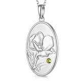 Wisiorek srebrny Medaliony Kwiaty Nocy