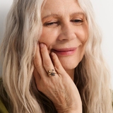 Pierścionek złoty Kwiaty Nocy Borówka