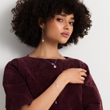 Naszyjnik srebrny Kwiaty Nocy Wiśnia