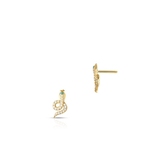 Kolczyki srebrne pozłacane Laguna