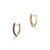 Kolczyki złote z brązowymi diamentami Karmelowa