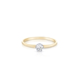 Pierścionek złoty bicolor z cyrkonią