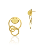 Kolczyki srebrne pozłacane z bursztynami