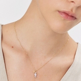 Naszyjnik złoty z konikiem morskim i rozgwiazdą Santorini