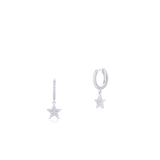 Kolczyki srebrne koła gwiazdki