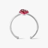 Pierścionek srebrny z truskawką