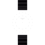 Silikonowy czarny pasek Tissot 22 mm