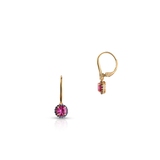 Kolczyki srebrne pozłacane z cyrkoniami