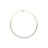 Naszyjnik złoty z szafirami i diamentami