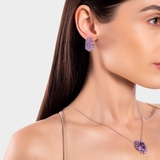 Wisiorek srebrny Kwiaty Nocy Fioletowy Bez