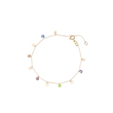 Bransoleta złota z kolorowymi cyrkoniami