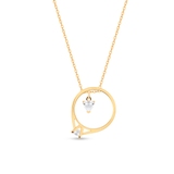 Naszyjnik srebrny pozłacany z motywem pierścionka