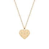 Wisiorek złoty ażurowe serce