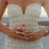 Pierścionek srebrny pozłacany