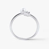 Pierścionek srebrny z perłą