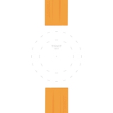 Silikonowy pomarańczowy pasek Tissot 22 mm