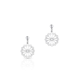 Kolczyki srebrne ażurowy kwiat