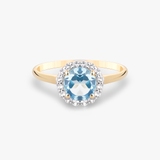 Pierścionek złoty z topazem Maria Antonina