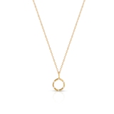 Wisiorek srebrny pozłacane koło z cyrkoniami