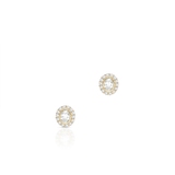 Kolczyki złote z owalną cyrkonią