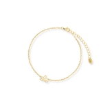 Bransoleta srebrna pozłacana z kwiatem lotosu