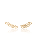Kolczyki złote listki