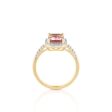 Pierścionek złoty z ametrynem