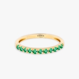 Pierścionek złoty ze szmaragdami TRIO