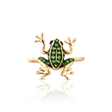 Pierścionek złoty Kwiaty nocy Anturium