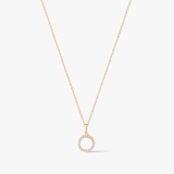 Wisiorek srebrny pozłacane kółko z cyrkoniami