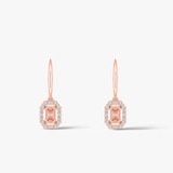 Kolczyki srebrne z różową cyrkonią