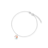 Bransoletka srebrna z kolorowym jednorożcem