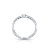 Pierścionek białe złoto z diamentami