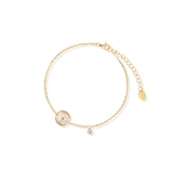 Bransoleta srebrna pozłacana