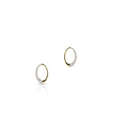 Kolczyki złote z pyłem cyrkoniowym