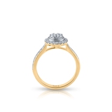 Pierścionek złoty z brylantami