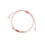 Bransoleta sznurkowa z koralami