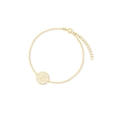 Bransoletka srebrna pozłacana arabeska